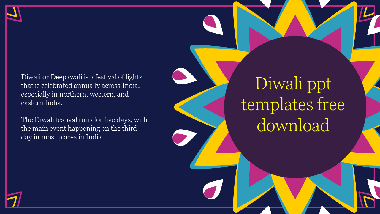 Free - Diwali PowerPoint Template Free Download Google Slides